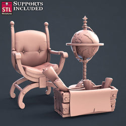 3D Printed STL Miniatures Librarian Set 28mm - 32mm War Gaming D&D (Online Only)