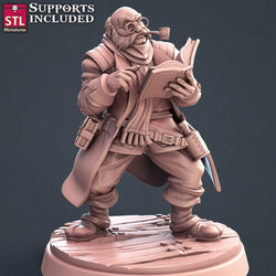 3D Printed STL Miniatures Librarian Set 28mm - 32mm War Gaming D&D (Online Only)