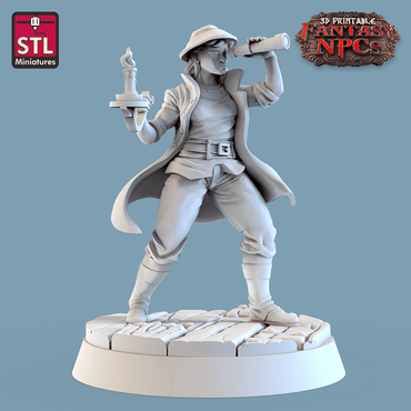 3D Printed STL Miniatures Lighthouse Keeper Set Fantasy NPC 28mm - 32mm War Gaming D&D (Online Only)
