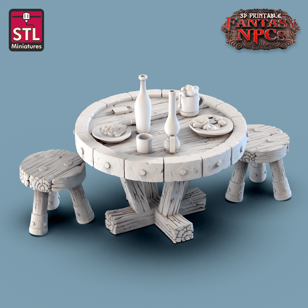 3D Printed STL Miniatures Lighthouse Keeper Set Fantasy NPC 28mm - 32mm War Gaming D&D (Online Only)