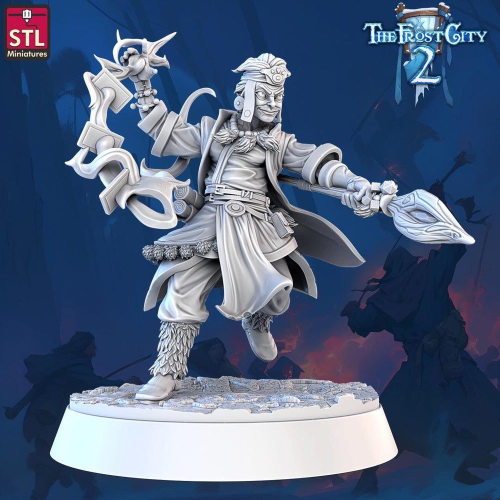 3D Printed STL Miniatures Mages The Frost City 2 28 - 32mm War Gaming D&D (Online Only)