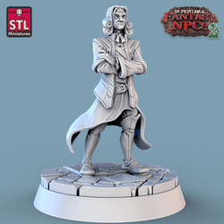 3D Printed STL Miniatures Magistrate Set Fantasy NPC 2 | 28 - 32mm War Gaming D&D (Online Only)