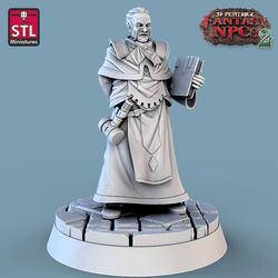 3D Printed STL Miniatures Magistrate Set Fantasy NPC 2 | 28 - 32mm War Gaming D&D (Online Only)