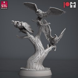 3D Printed STL Miniatures Magmites Hellcrows Set 28 - 32mm War Gaming D&D (Online Only)