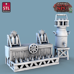 3D Printed STL Miniatures Milk Man Set Fantasy NPC 2 | 28 - 32mm War Gaming D&D (Online Only)