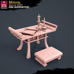 3D Printed STL Miniatures Monk Set 28 - 32mm War Gaming D&D (Online Only)