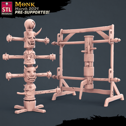 3D Printed STL Miniatures Monk Set 28 - 32mm War Gaming D&D (Online Only)