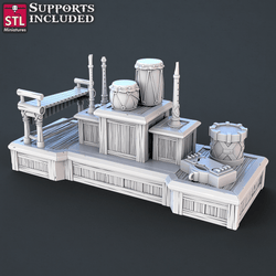 3D Printed STL Miniatures Music Store Set | 28 - 32mm War Gaming D&D (Online Only)