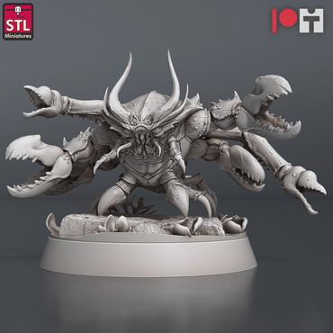 3D Printed STL Miniatures NeverDawn Dark Waters Crabs Set 28 - 32mm War Gaming D&D (Online Only)