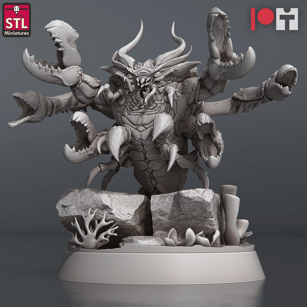 3D Printed STL Miniatures NeverDawn Dark Waters Crabs Set 28 - 32mm War Gaming D&D (Online Only)