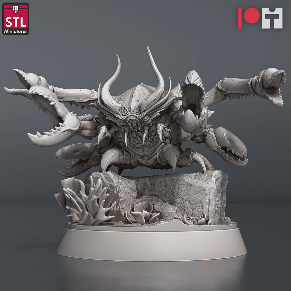3D Printed STL Miniatures NeverDawn Dark Waters Crabs Set 28 - 32mm War Gaming D&D (Online Only)