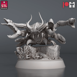 3D Printed STL Miniatures NeverDawn Dark Waters Crabs Set 28 - 32mm War Gaming D&D (Online Only)