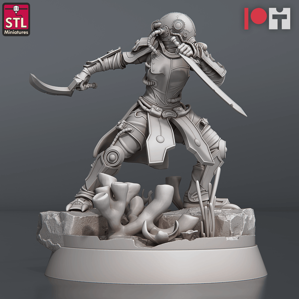 3D Printed STL Miniatures NeverDawn Deep Scout Set 28 - 32mm War Gaming D&D (Online Only)