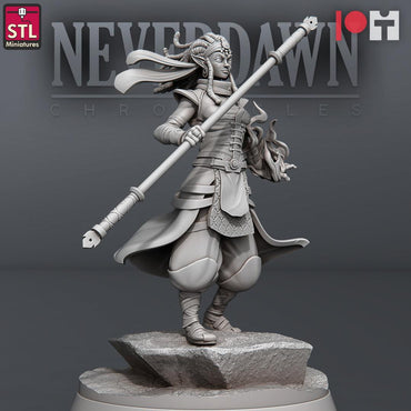 3D Printed STL Miniatures Neverdawn Pyromancers Set 28 - 32mm War Gaming D&D (Online Only)