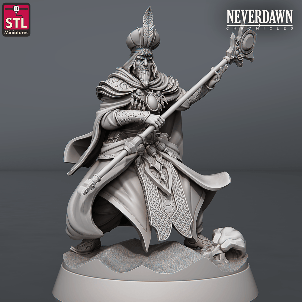 3D Printed STL Miniatures Neverdawn Red Sand Consultor 28 - 32mm War Gaming D&D (Online Only)