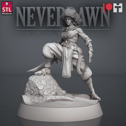 3D Printed STL Miniatures NeverDawn Red Sand Sand Maidens Set 28 - 32mm War Gaming D&D (Online Only)
