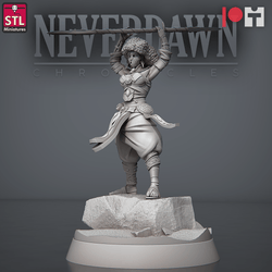 3D Printed STL Miniatures NeverDawn Red Sand Sand Maidens Set 28 - 32mm War Gaming D&D (Online Only)