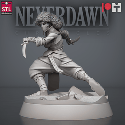 3D Printed STL Miniatures NeverDawn Red Sand Sand Maidens Set 28 - 32mm War Gaming D&D (Online Only)
