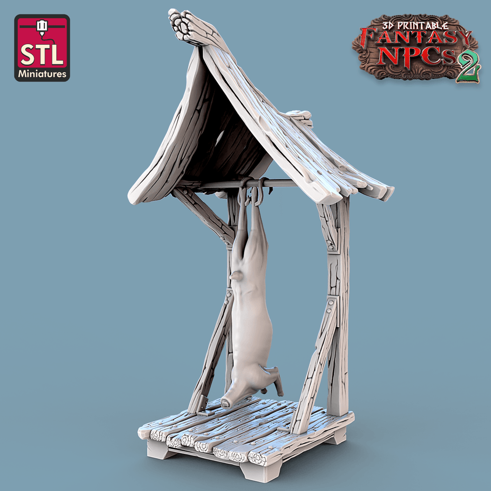 3D Printed STL Miniatures Orc Burcher Set Fantasy NPC 2 | 28 - 32mm War Gaming D&D (Online Only)