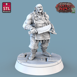 3D Printed STL Miniatures Orc Burcher Set Fantasy NPC 2 | 28 - 32mm War Gaming D&D (Online Only)