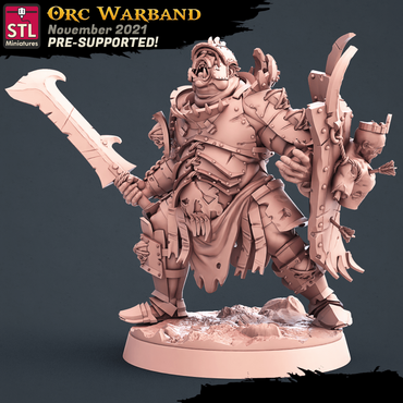 3D Printed STL Miniatures Orc Warband Set 28 - 32mm War Gaming D&D (Online Only)
