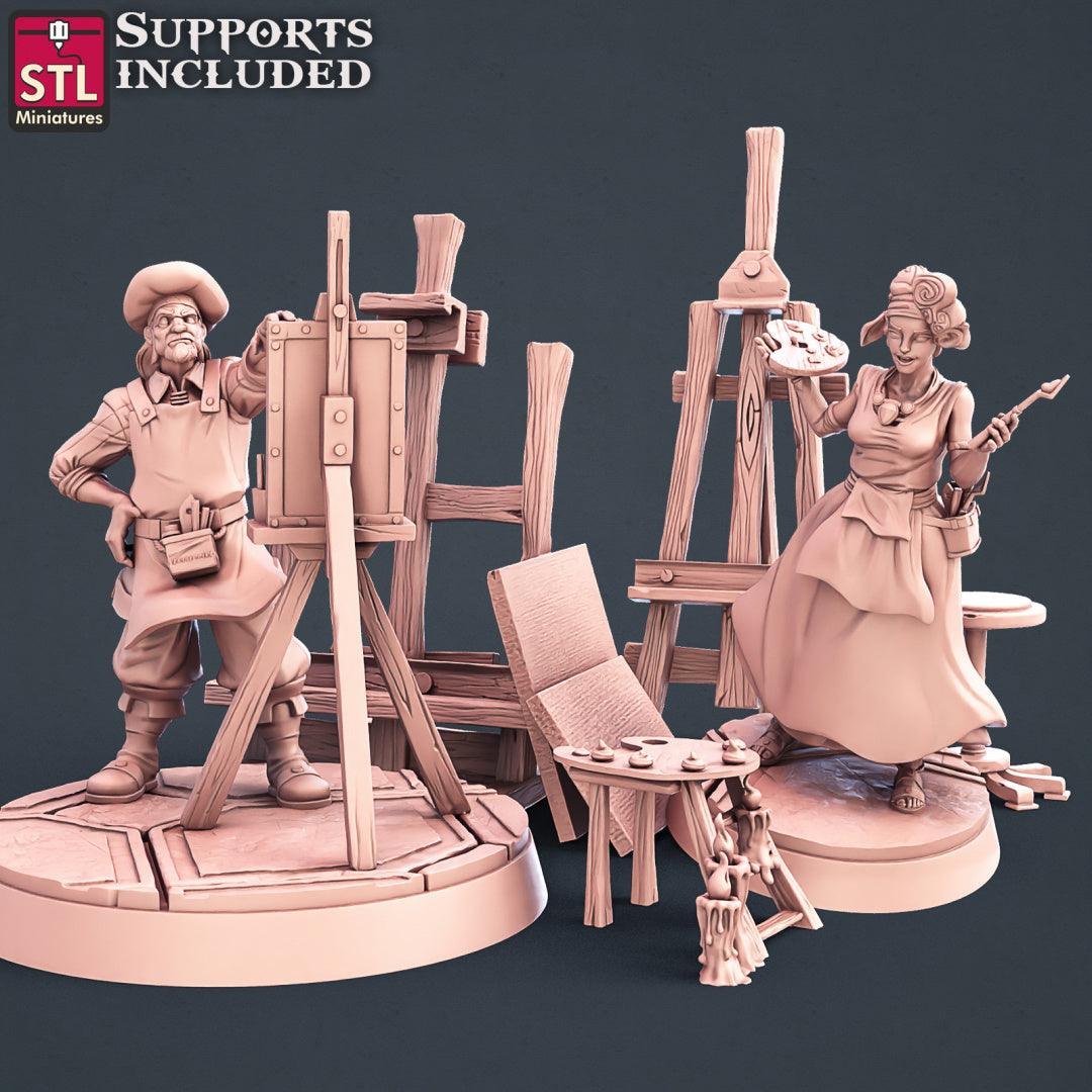 3D Printed STL Miniatures Painters Set 28 - 32mm War Gaming D&D (Online Only)