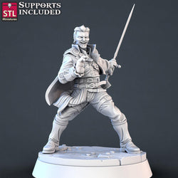 3D Printed STL Miniatures Pirate Set 28 - 32mm War Gaming D&D (Online Only)