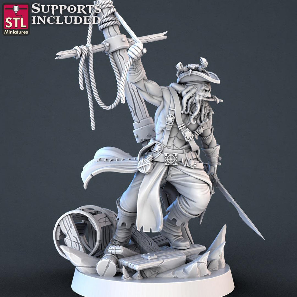 3D Printed STL Miniatures Pirate Set 28 - 32mm War Gaming D&D (Online Only)