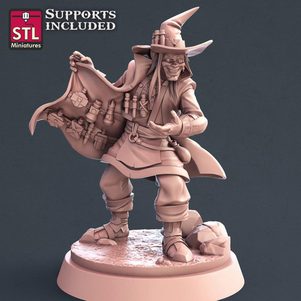 3D Printed STL Miniatures Potion Vendor Set 28mm - 32mm War Gaming D&D (Online Only)