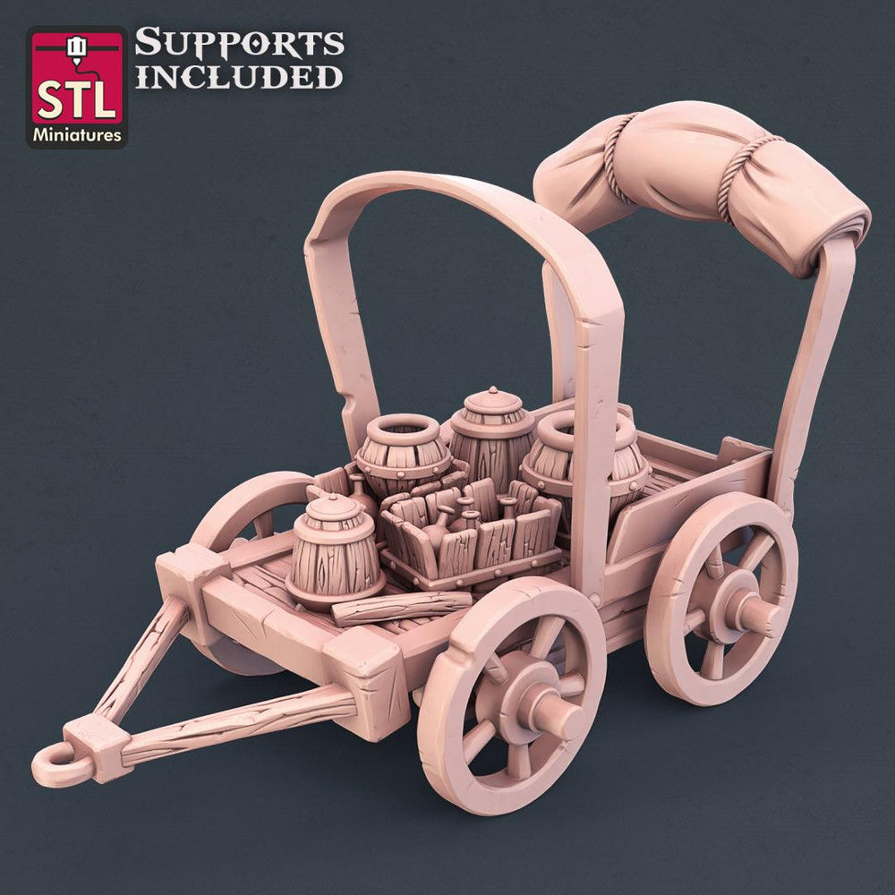 3D Printed STL Miniatures Potion Vendor Set 28mm - 32mm War Gaming D&D (Online Only)