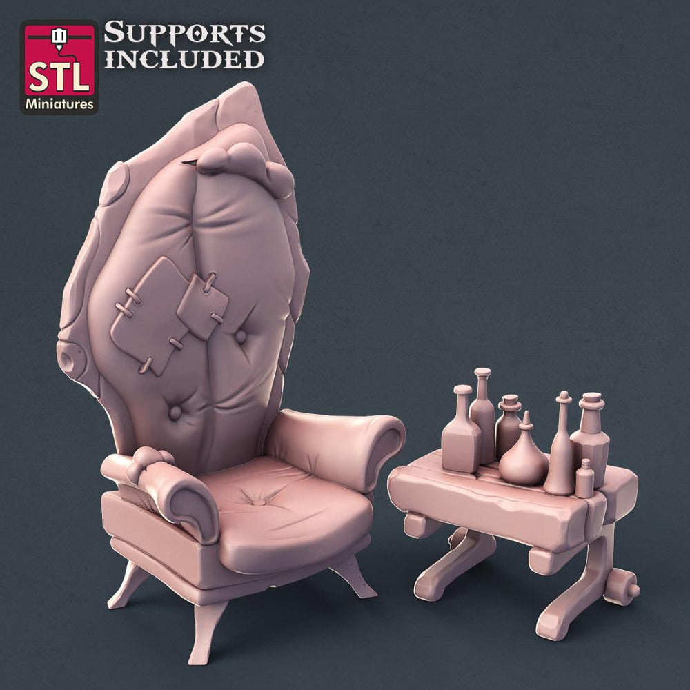 3D Printed STL Miniatures Potion Vendor Set 28mm - 32mm War Gaming D&D (Online Only)