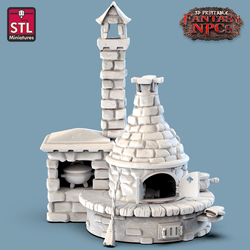 3D Printed STL Miniatures Potter Set Fantasy NPC 28mm - 32mm War Gaming D&D (Online Only)