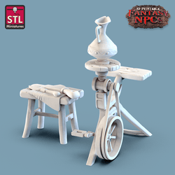 3D Printed STL Miniatures Potter Set Fantasy NPC 28mm - 32mm War Gaming D&D (Online Only)