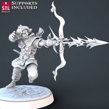 3D Printed STL Miniatures Ranger DnD Tribute Set 28mm - 32mm War Gaming D&D (Online Only)