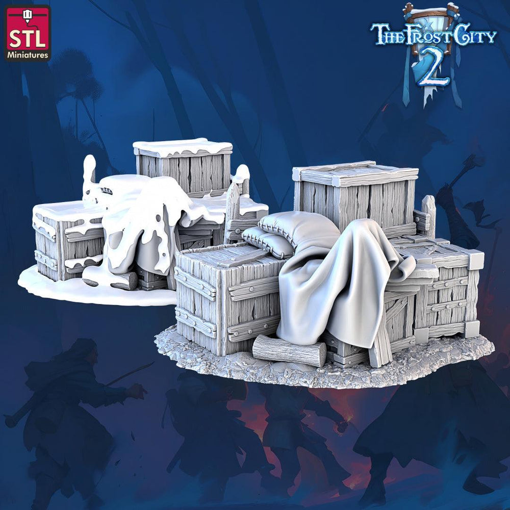3D Printed STL Miniatures Scatter Terrain The Frost City 2 28 - 32mm War Gaming D&D (Online Only)