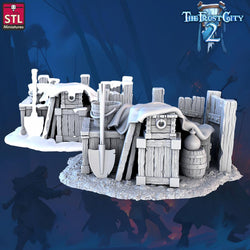 3D Printed STL Miniatures Scatter Terrain The Frost City 2 28 - 32mm War Gaming D&D (Online Only)