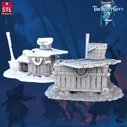 3D Printed STL Miniatures Scatter Terrain The Frost City 2 28 - 32mm War Gaming D&D (Online Only)