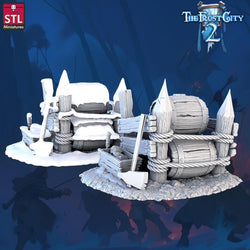3D Printed STL Miniatures Scatter Terrain The Frost City 2 28 - 32mm War Gaming D&D (Online Only)