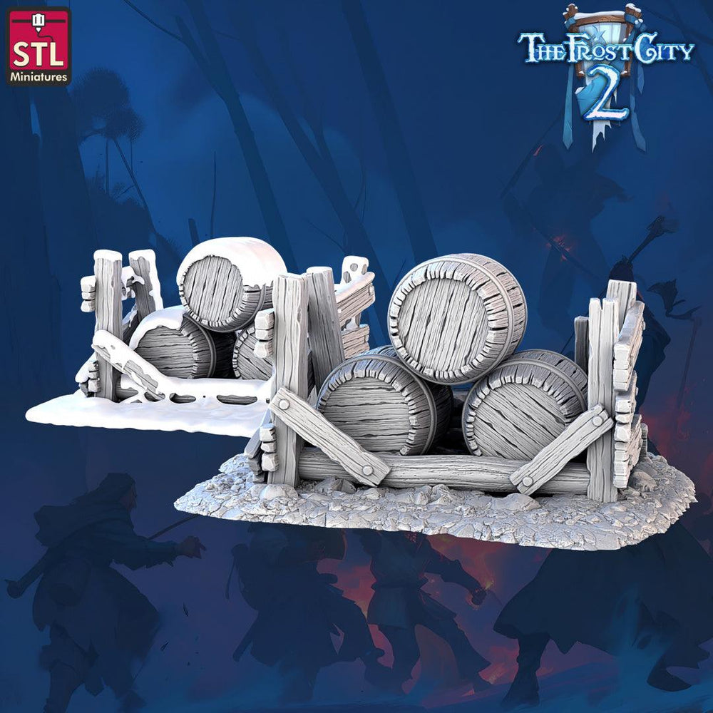 3D Printed STL Miniatures Scatter Terrain The Frost City 2 28 - 32mm War Gaming D&D (Online Only)