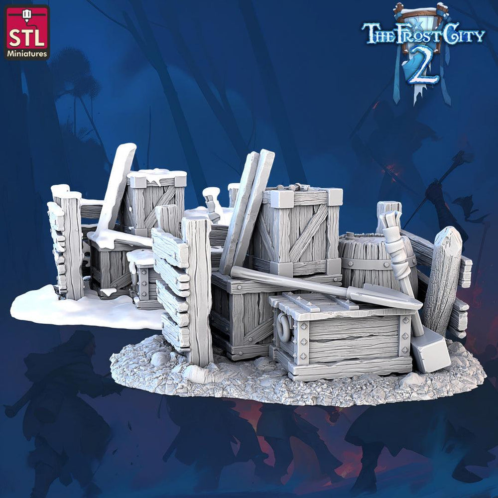 3D Printed STL Miniatures Scatter Terrain The Frost City 2 28 - 32mm War Gaming D&D (Online Only)