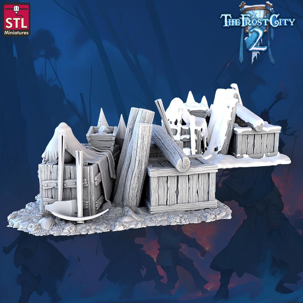 3D Printed STL Miniatures Scatter Terrain The Frost City 2 28 - 32mm War Gaming D&D (Online Only)