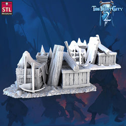 3D Printed STL Miniatures Scatter Terrain The Frost City 2 28 - 32mm War Gaming D&D (Online Only)