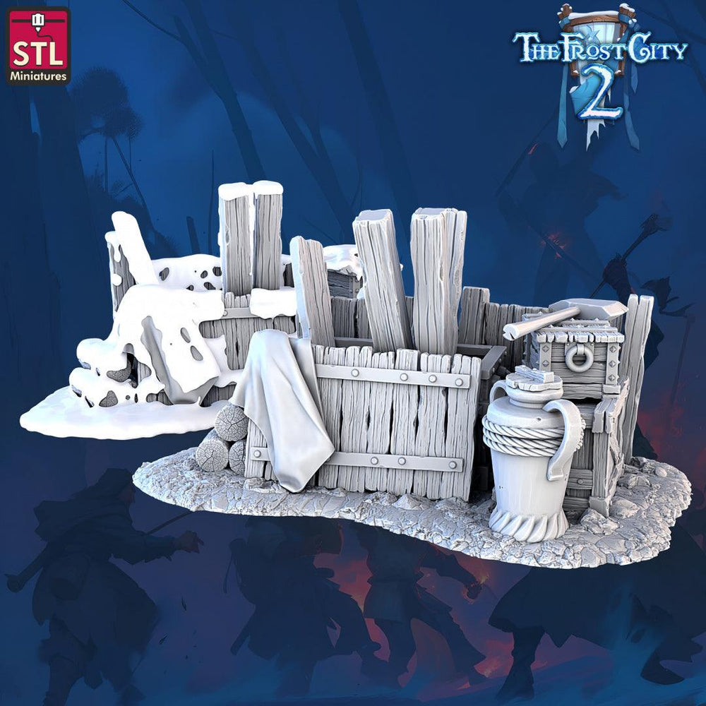 3D Printed STL Miniatures Scatter Terrain The Frost City 2 28 - 32mm War Gaming D&D (Online Only)