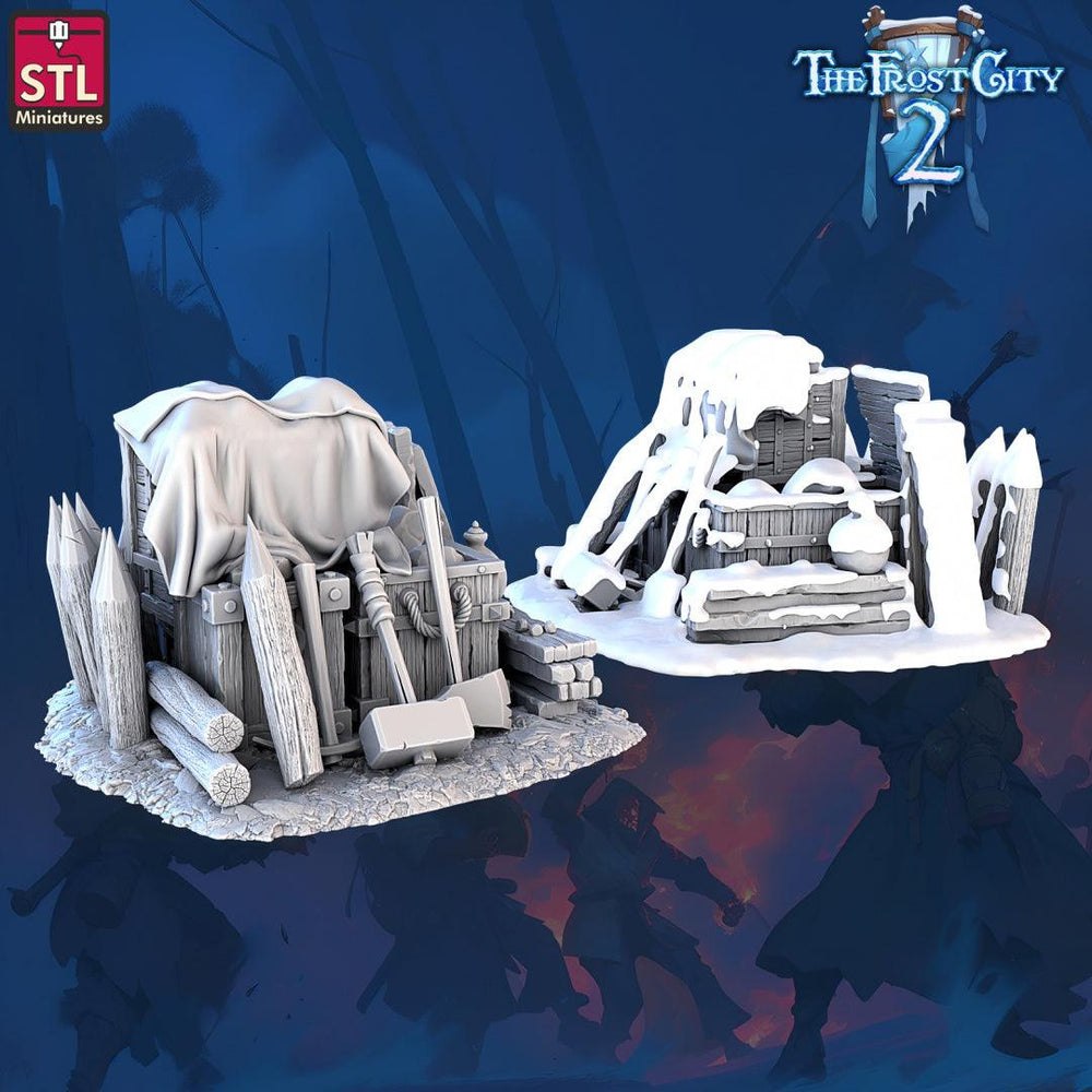 3D Printed STL Miniatures Scatter Terrain The Frost City 2 28 - 32mm War Gaming D&D (Online Only)