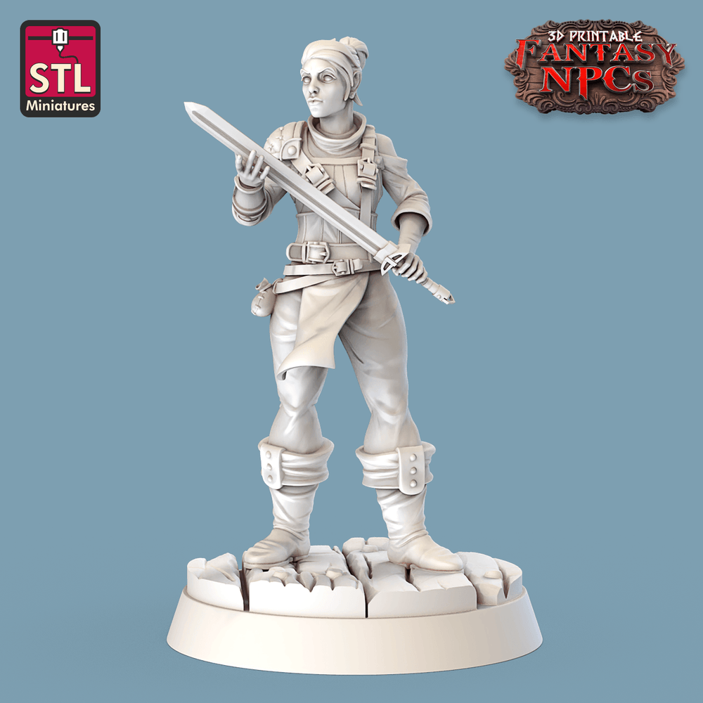3D Printed STL Miniatures SG4 Individual Characters Set Fantasy NPC 28mm - 32mm War Gaming D&D (Online Only)
