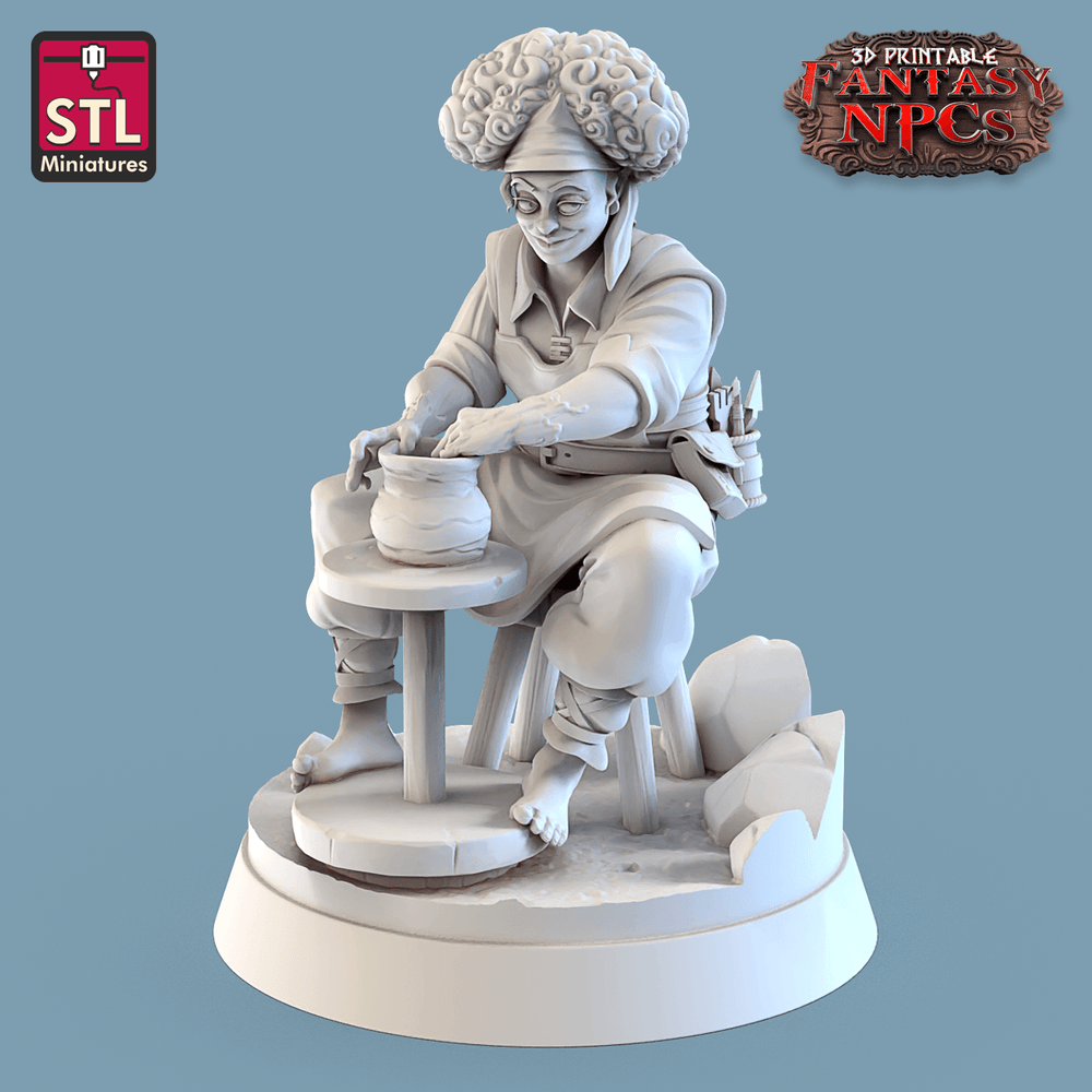 3D Printed STL Miniatures SG4 Individual Characters Set Fantasy NPC 28mm - 32mm War Gaming D&D (Online Only)