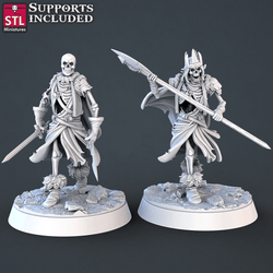 3D Printed STL Miniatures Skeletons Set 28mm - 32mm War Gaming D&D (Online Only)