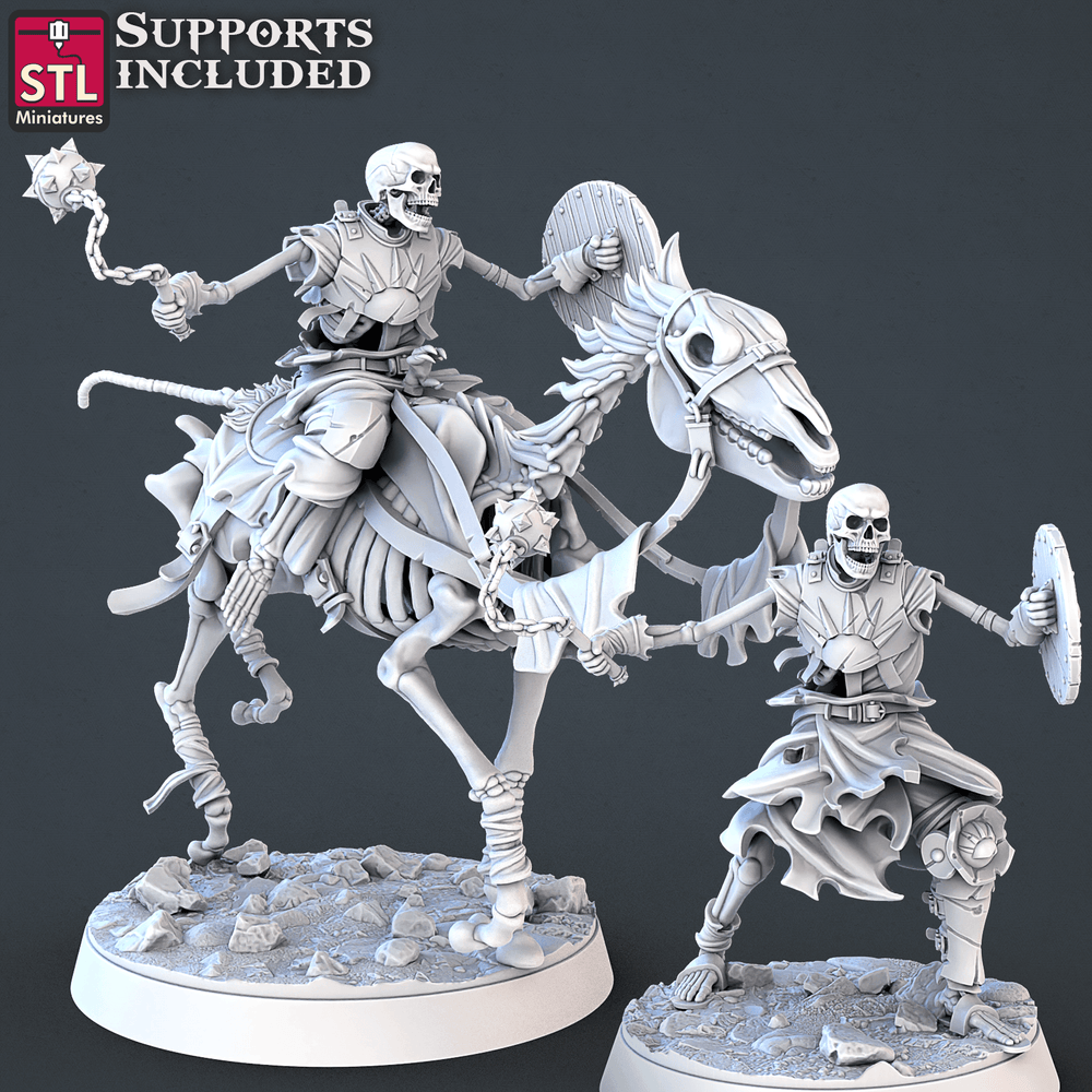3D Printed STL Miniatures Skeletons Set 28mm - 32mm War Gaming D&D (Online Only)