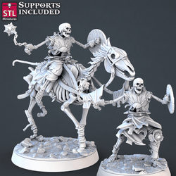 3D Printed STL Miniatures Skeletons Set 28mm - 32mm War Gaming D&D (Online Only)