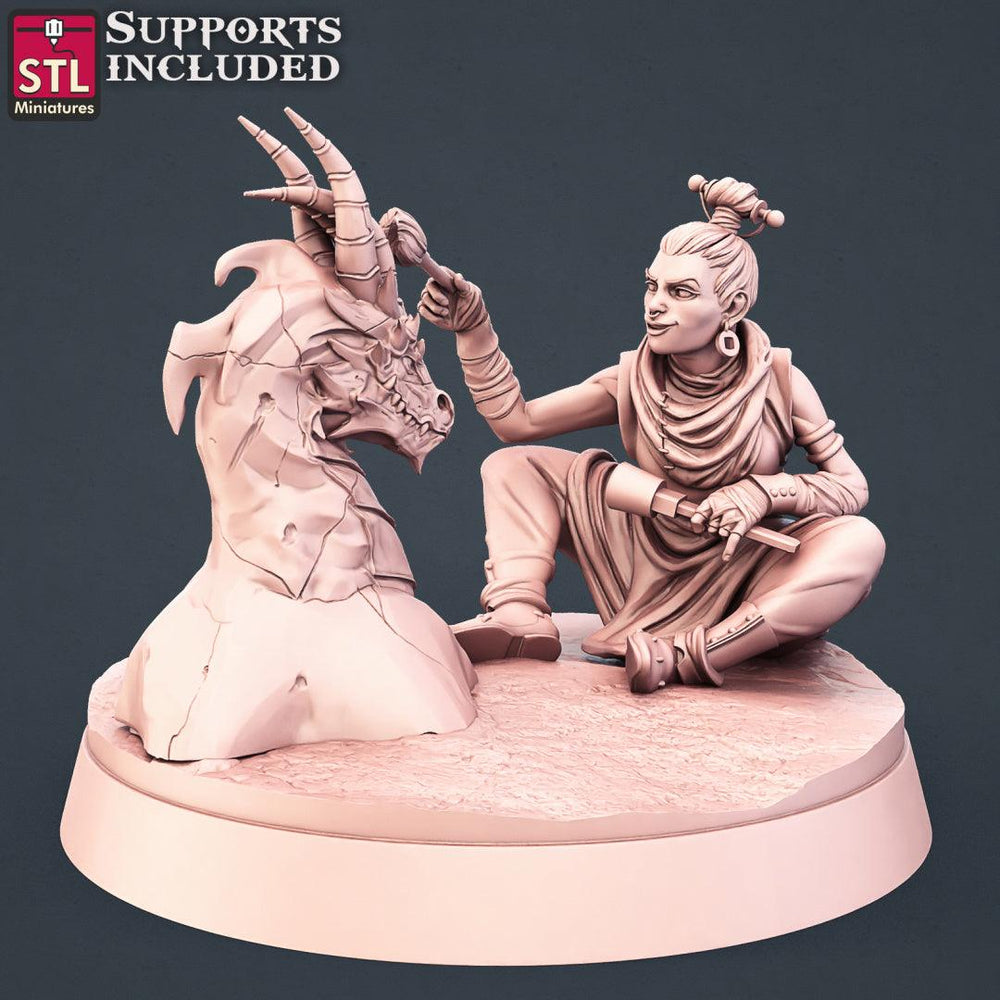 3D Printed STL Miniatures Stone Carver Set 28 - 32mm War Gaming D&D (Online Only)
